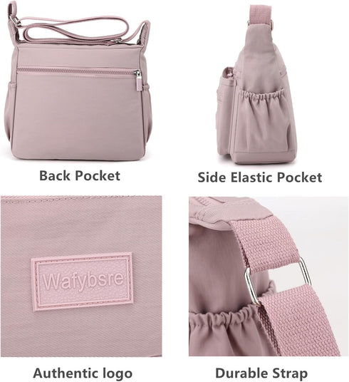 Handbags for Ladies Multi Pocket Purses for Women Messenger Shoulder Cross-body Bag...