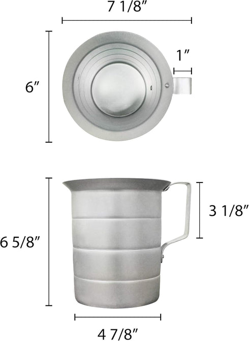 Thunder Group Measure Cup, 2 Quart, Silver...