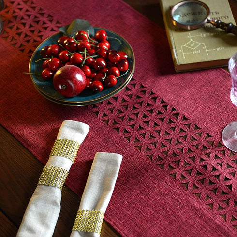 ARTABLE Rectangle Table Runners Fabric Home Garden Table Runner with Well-Trimmed Edge for Picnics Indoor and Outdoor Dining Holiday Long Tables (...