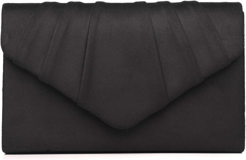 Labair Women's Evening Handbags Pleated Suede Evening Bag Velvet Clutch Bag Wedding Bridal Dress Purse....