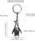 Penguin Keychain Arctic Animal Gift Metal Polar Animal Theme Keyring Silver...