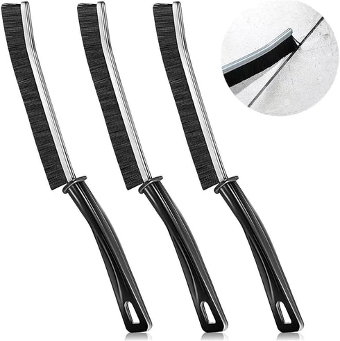 3Pcs Crevice Cleaning Brush, Crevice Grout Brush, New Multifunctional Corners Cleaning Brush Tool, Bathroom Kitchens Gap Brush, Hard Bristle Crevi...