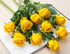 Flojery 10pcs Artificial Rose Flowers Long Stem Fake Silk Roses for DIY Wedding Bouquet Table Centerpiece Home Decor (Yellow)...