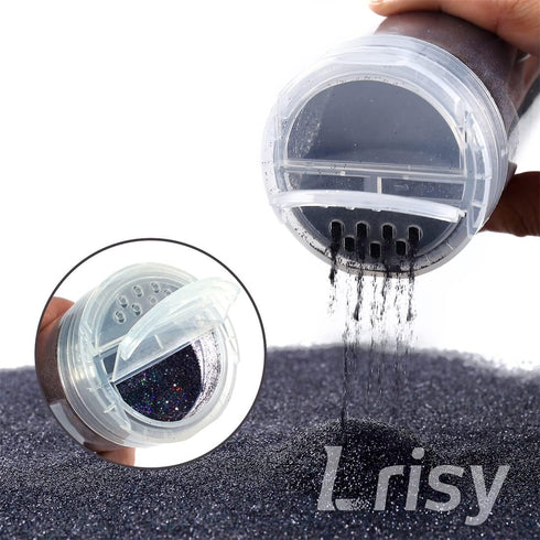 Lrisy Holographic Extra Fine Glitter Powder with Shaker Lid, Craft Glitter Sequins for Epoxy Resin, Slime,Tumblers,Nail&Painting Arts 140g/4.5oz (...