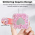 DIY Cable Protector Compatible for Apple iPhone Charger with Mirror,Cute Glitter Bling Love Heart Design,Data Line USB Case Wire Cable Saver Phone...