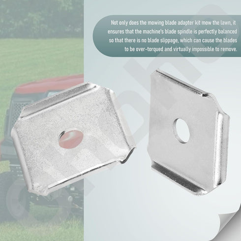 Dual Mulching Blade Adapters for All Ctandard Commercial mower Blades, (Fits for XB2 and XB3), (size: 2.8? wide, 0.12? thick, 5/8? center hole) (3...