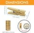 Mini Natural Wooden Clothespins with Jute Twine, 250pcs, 1 Inch Photo Paper Peg Pin Craft Clips with 66ft Natural Twine for Scrapbooking, Arts & C...