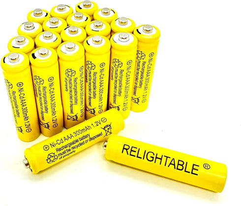 300mAh AAA NiCd 1.2v Rechargeable Batteries Garden Solar Ni-Cd Light LED M (20)...