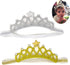 Honbay 2PCS Princess Crown Headband with Crystal and Star for 1 to 3 Years Old Baby, Gold and Silver...