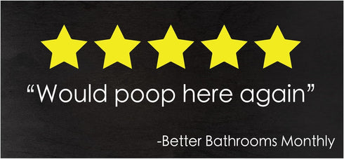 JennyGems Funny Bathroom Decor, Would Poop Here Again Bathroom Sign Funny Decorations, Wall Hanging...