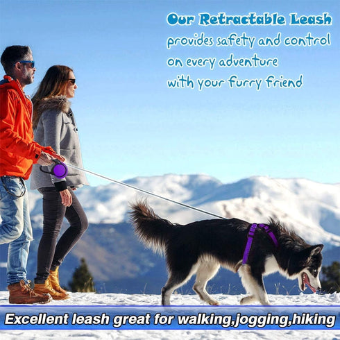 Heavy Duty Retractable Dog Leash-16ft Strong & Durable Walking Leash for S to L Dogs up to 45/115 lbs, Upgraded Lock System, Non Slip Grip, Tangle...