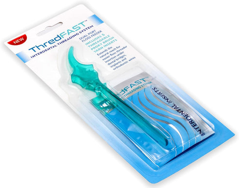 Interdental Threading System with Threadable Proxy Brush Inserts, for Flossing Under Bridges, Implants, Orthodontic Wires and Other Hard-to-Reach ...