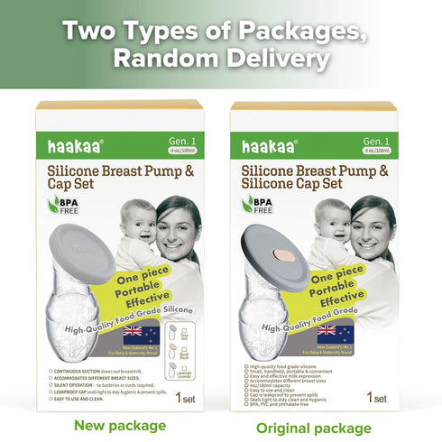 haakaa 100 ml Silicone Breast Pump with Lid, Transparent Manual Breast Pump, Healthy and Harmless, Save Every Drop of Breast Milk...