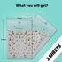 Flower Letter Nail Art Stickers 5D Embossed Nail Decals for Nail Art Design Self-Adhesive Nail Accessories for Women Nail Art Supplies 3 Sheets...