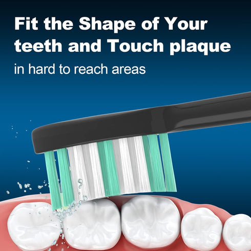 Replacement Toothbrush Heads 10 Pack for AquaSonic Black Series for Vibe Series Black Series pro, and for Duo Series pro Electric Toothbrush,Balck...