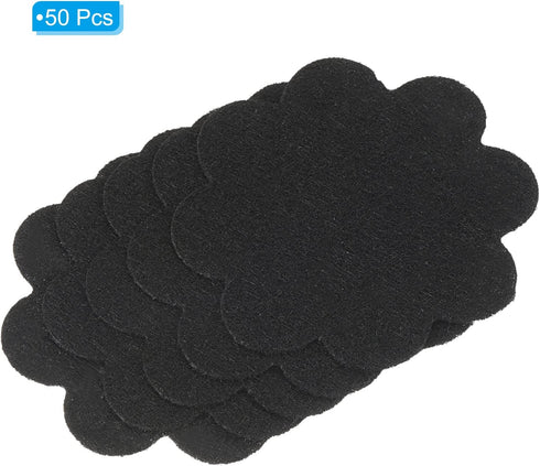 PATIKIL 2 Inch Plant Pot Hole Pad, 50 Pack Non-Woven Fabric Flower Shape Bonsai Bottom Soil Mat, Black...