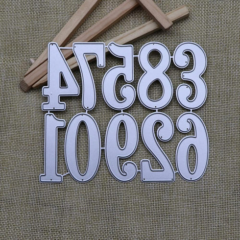 Cutting Dies for Card Making,Numbers 0-9 Metal Cutting Dies Scrapbooking Birthday DIY Craft 2 Inch Die Cuts (Numbers), silver...