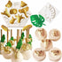 JeVenis 2 PCS Jungle Safari Animal Cake Mold Jungle Safari Animal Cupcake Decoration Jungle Safari Animal Cake Decoration Palm Leaves...