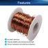 Heyiarbeit 27 AWG Magnet Wire Enameled Copper Wire Enameled Magnet Winding Wire 164ft 0.0138" Diameter Temperature Rating 180? Magnetic Coil for M...