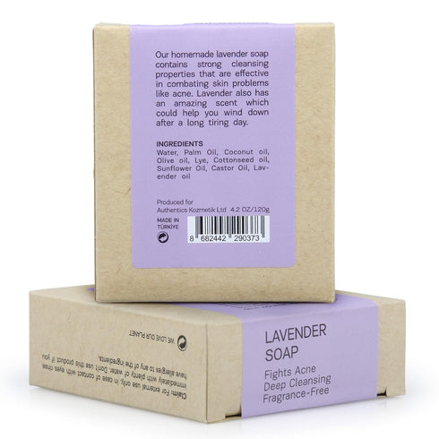 AUTHENTIC BATH & SOAP - Lavender Soap Bar - Cold Processed, Natural, Relaxing & Soothing, Face and Body Wash for Men & Women, Cruelty Free, Vegan,...
