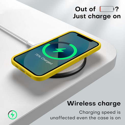 CellEver for iPhone 13 Mini Case with 2-Pack Screen Protectors, Heavy-Duty Silicone, Shockproof Rubber Phone Cover, Soft Anti-Scratch Microfiber I...