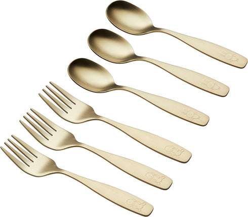 ANNOVA Kids Silverware Children's Safe Flatware Set Stainless Steel - Children Forks, Children Tablespoons, Toddler Utensils, Metal Cutlery Set fo...