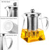 Glass Teapot with infuser, Tea Infusers for Loose Tea, Small Loose Leaf Tea pot, Heat resistant, Ideal for Tea Parties and Stovetop Brewing?600ml...