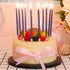 24 Count Metallic Birthday Candles Slow Burning Happy Birthday Cake Candles Long Thin Cake Cupcake Candle in Holders for Lucky Party, Wedding Part...