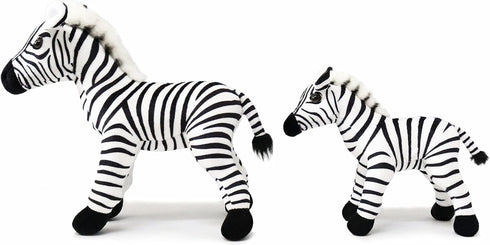 Ice King Bear Mom and Baby Stuffed Animals Set Zoo Wild Animals (Zebra)...
