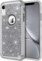Hython Compatible with iPhone XR Case, Heavy Duty Full-Body Defender Protective Bling Glitter Sparkle Hard Shell Armor Hybrid Shockproof Silicone ...
