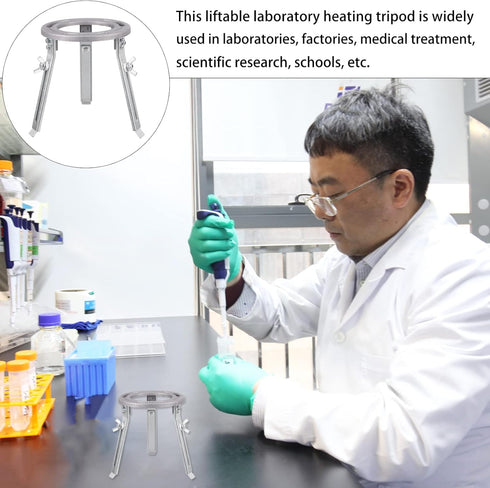 Laboratory Liftable Tripod- Chemistry Heating Support Stand, Adjustable Lamp Holder, Experimental Teaching Equipment for Laboratory Chemistry Educ...