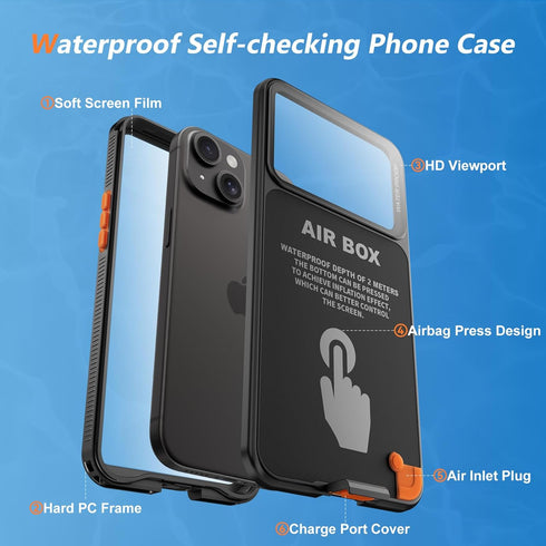 Mitywah Waterproof Case for iPhone, Underwater Snorkeling Diving Phone Case for iPhone 15 14 13 12 /15Pro 14Pro 13Pro 12Pro, HD Underwater Photogr...