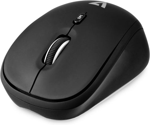 V7 MW100-1N 4-Button Wireless Optical Mouse with Adjustable DPI, Mobile, Black...