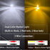 10Pcs Dual Color 3/4" Round LED Marker Lights,White to Amber Waterproof Front Rear Signal Running Tail Lights,Trailer Marker Clearance Lights for ...