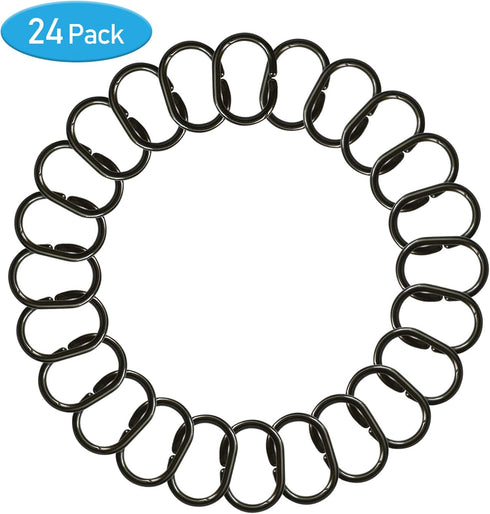 Qulable 24 pcs Shower Curtain Rings Plastic Shower Curtain Hooks C-Shaped Rings Hook Hanger Bath Drape Loop Clip Glide Bathroom Shower Window Rod ...