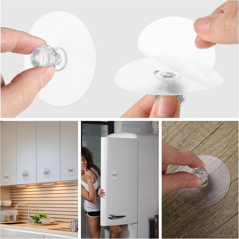 4 Pcs Self Adhesive Cabinet Drawer Pull Knobs No Drill Clear Acrylic Crystal Diamond Shaped Pulls Handles Hooks Window Opener for Wardrobe Kitchen...