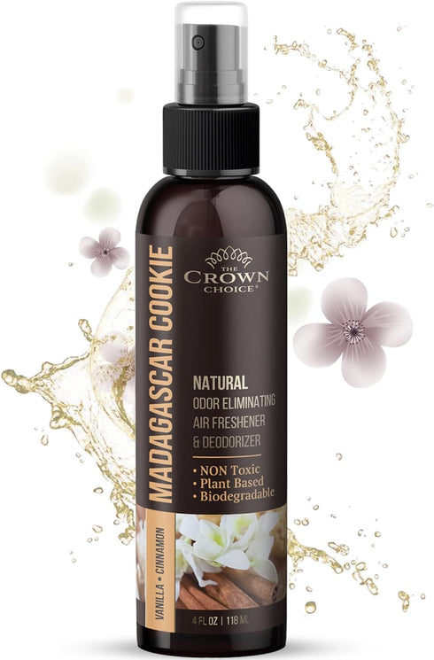 Air Freshener Spray for Home - Natural Vanilla & Cinnamon Oil Spray - Home Essentials Non Toxic Deodorizer for Home, Laundry, Toilet, Lounge,Cabin...