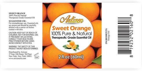 Artizen 2oz Oils - Sweet Orange Essential Oil - 2 Fluid Ounces...