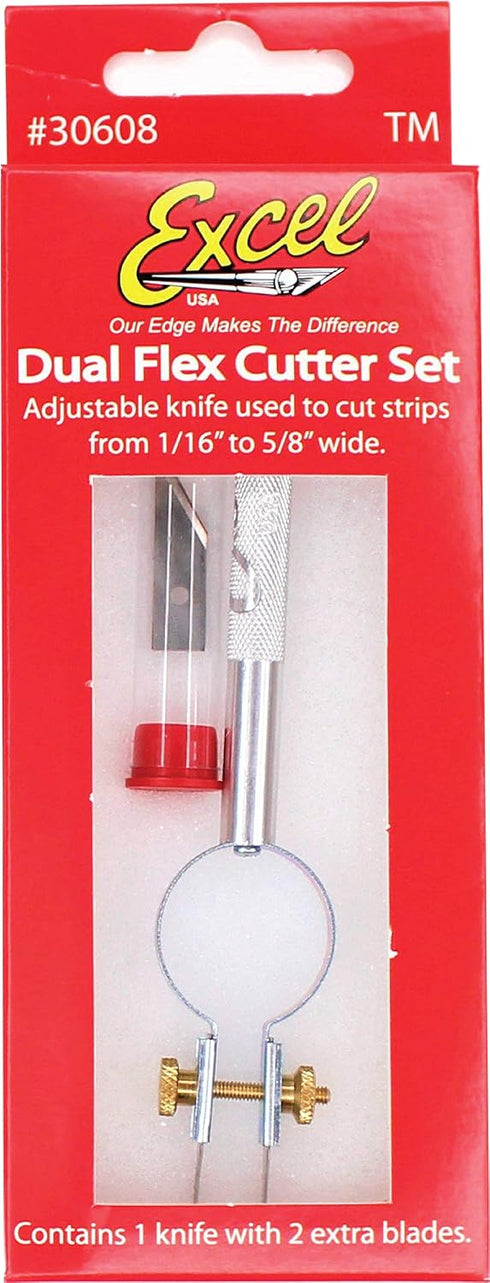 Excel Blades Adjustable Width Strip Cutter – Dual #59 Blades, Precision Cutting Tool for Paper, Vinyl, Leather, Foam, Clay & Crafts – Aluminum Bod...