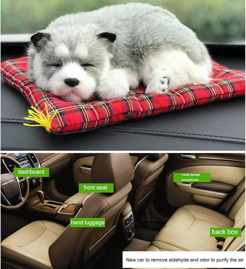 Car Creative Activated Carbon Bamboo Charcoal Bag Carbon Bag Simulation Dog Car Decoration, New Car New House To Remove Formaldehyde, Remove Odor,...
