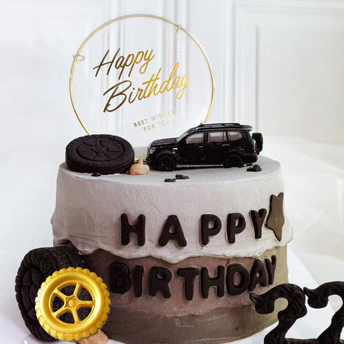 3D Round Tire Fondant Mold Truck Wheel Silicone Mold For Cake Decorating Cupcake Topper Chocolate Gum Paste Polymer Clay Set Of 1...