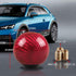 RYANSTAR Carbon Fiber Shift Knob Gear Shifter Knobs with 3 Adapters Round Ball Stick Shifter Level Red...