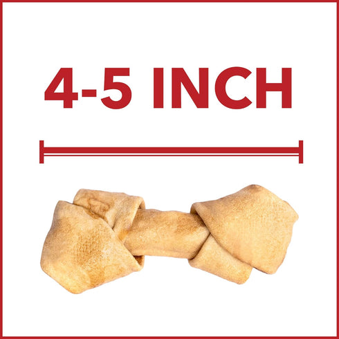 Pet Factory American Beefhide 4-5" Knotted Bones Dog Chew Treats - Chicken Flavor, 8 Count/1 Pack...