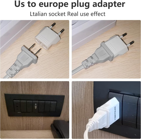 European Plug Adapter, Europe to US Plug Adapter, Adapters for Europe, Type F Plug Adapter, Travel from America to Outlet France Germany European ...