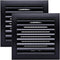 Vent Systems 4'' Inch Anthracite Pack of 2 Louvered Air Vent Covers and Bathroom Exhaust Vents, Dryer Vent Cover Keeps Out Insects, Birds and Rode...
