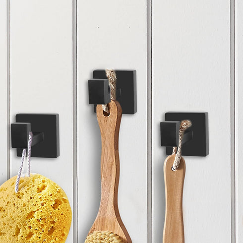 IBosins 4 Pack Towel Hooks Hand Towel Holder for Bathroom Wall Livingroom Bedroom Kitchen Closet Heavy Duty Stainless Steel Hook Hanger for Robe, ...