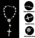 2 PCS Car Rosary for Rearview Mirror,Personalised Mirror Window Decoration Pendant,Car Rosary and Crucifix Prayer Rosary for Car,Bike,Motorbike Me...