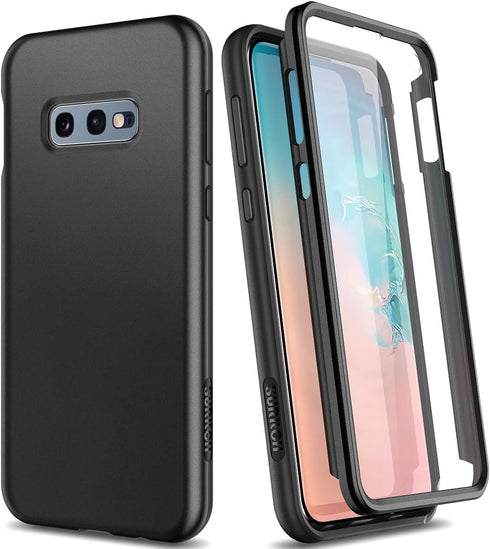 SURITCH Case for Samsung Galaxy S10e,?Built in Screen Protector??Support Wireless Charging? Rugged Back Cover Hybrid Bumper 360 Protective Case Ma...