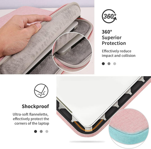 YXLILI Laptop Sleeve 15.6 inch Computer Case for Laptop Protective case with Handle Soft Lining Padded Bag Shock Resistant for 16 inch MacBook Pro...