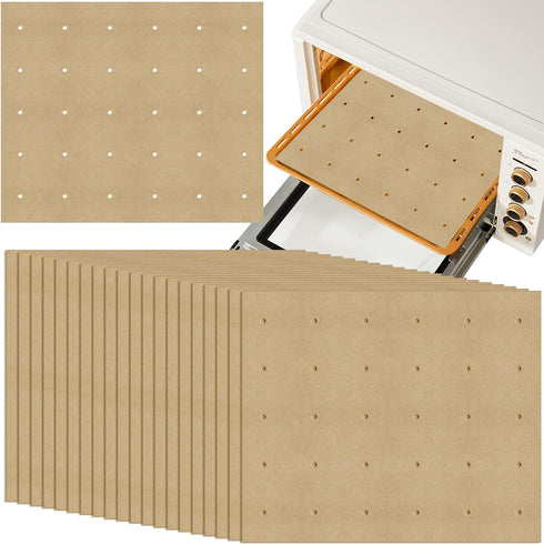 100 PCS Unbleached Parchment Paper, Perforated Square Liners for Cuisinart, Breville, Black and Decker Air Fryer, Toaster Ovens, 11 x 9 inch...